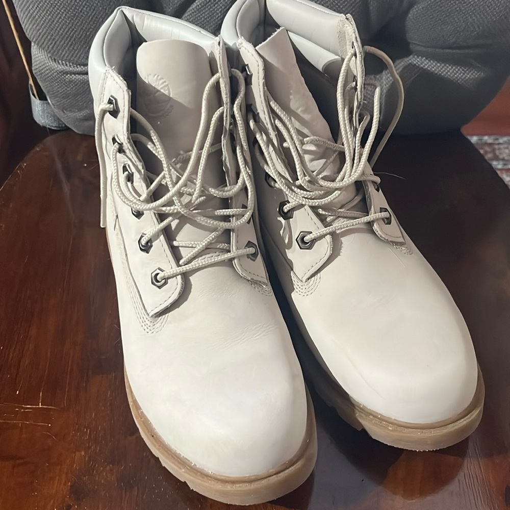 Light grey Timberland boots